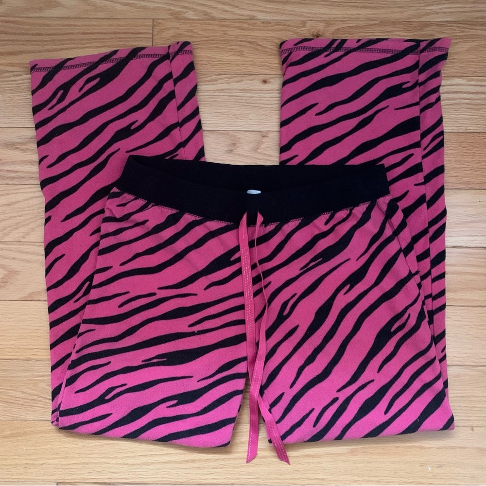 McBling Low Rise Black and Pink Zebra Print Pajamas